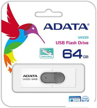 USB Flash A-Data UV220 64GB (белый/серый), фото 2