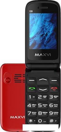 Кнопочный телефон Maxvi E8 (красный), фото 2