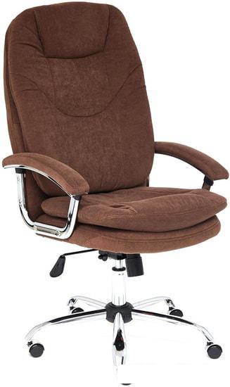 Кресло TetChair Softy LUX (флок, коричневый) - фото 1 - id-p224849132