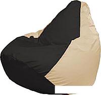 Кресло-мешок Flagman Груша Мини Г0.1-402 (чёрный/светло-бежевый)