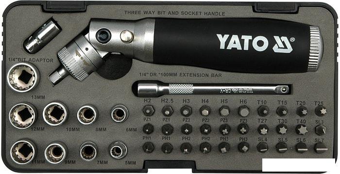 Набор торцевых головок и бит Yato YT-2806 (42 предмета) - фото 1 - id-p224847989