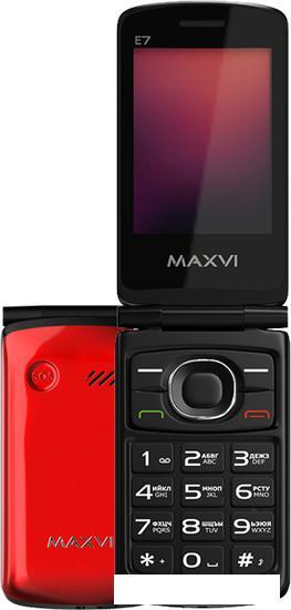 Кнопочный телефон Maxvi E7 (красный)