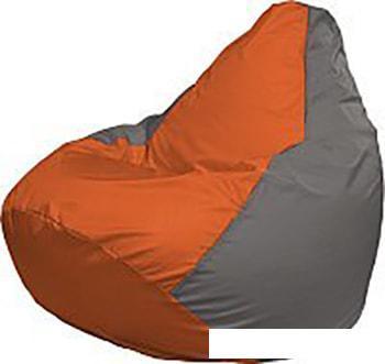 Кресло-мешок Flagman Груша Медиум Г1.1-214 (оранжевый/серый), фото 2