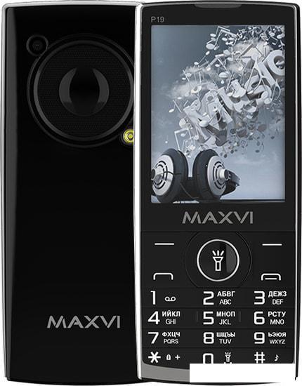 Кнопочный телефон Maxvi P19 (черный)