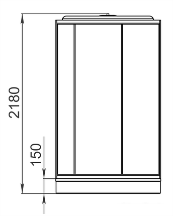 Душевая кабина Domani-Spa Simple 99 (белые стенки, прозрачное стекло), фото 2