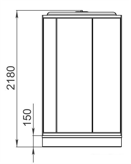 Душевая кабина Domani-Spa Simple 99 (белые стенки, прозрачное стекло) - фото 3 - id-p224850488