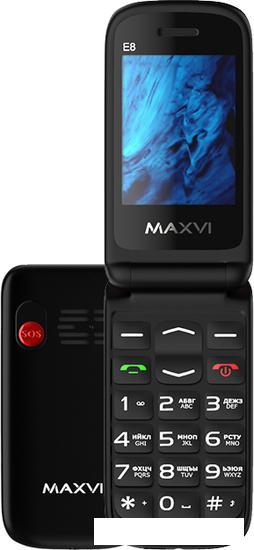Кнопочный телефон Maxvi E8 (черный)