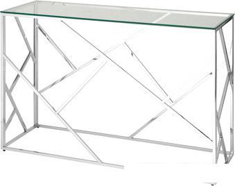 Консольный стол Stool Group Арт Деко 120x40 (прозрачное стекло/сталь серебристый)