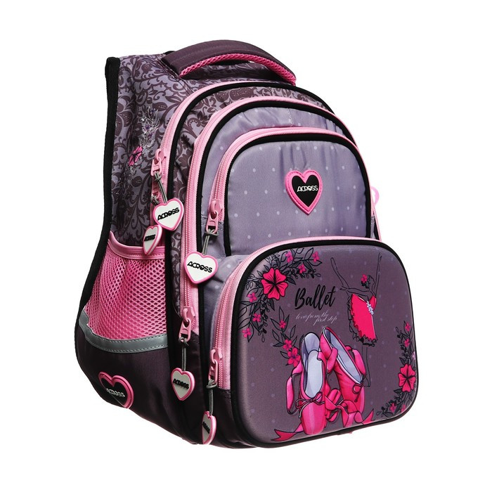 Рюкзак школьный 40 х 33 х 15 см, эргономичная спинка, Across 548, розовый ACR23-548-1 - фото 2 - id-p225267724