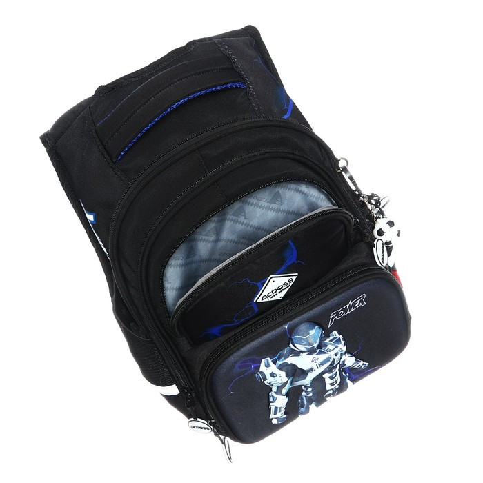 Рюкзак школьный 40 х 33 х 15 см, эргономичная спинка, Across 548, чёрный ACR23-548-6 - фото 10 - id-p225267726