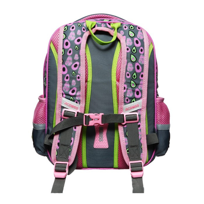 Рюкзак школьный 40 х 33 х 15 см, эргономичная спинка, Across 410, серый/розовый ACR23-410-1 - фото 5 - id-p225267742