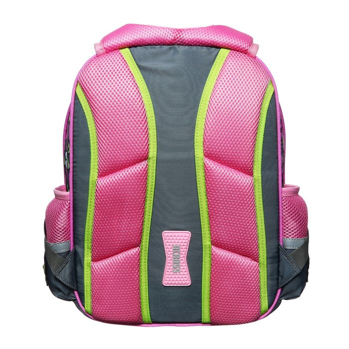 Рюкзак школьный 40 х 33 х 15 см, эргономичная спинка, Across 410, серый/розовый ACR23-410-1 - фото 6 - id-p225267742