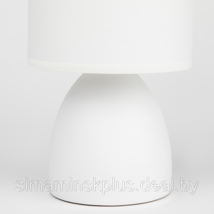 Настольная лампа Rivoli Nadine 1хЕ14, 40 Вт керамика белая с абажуром - фото 3 - id-p225267976