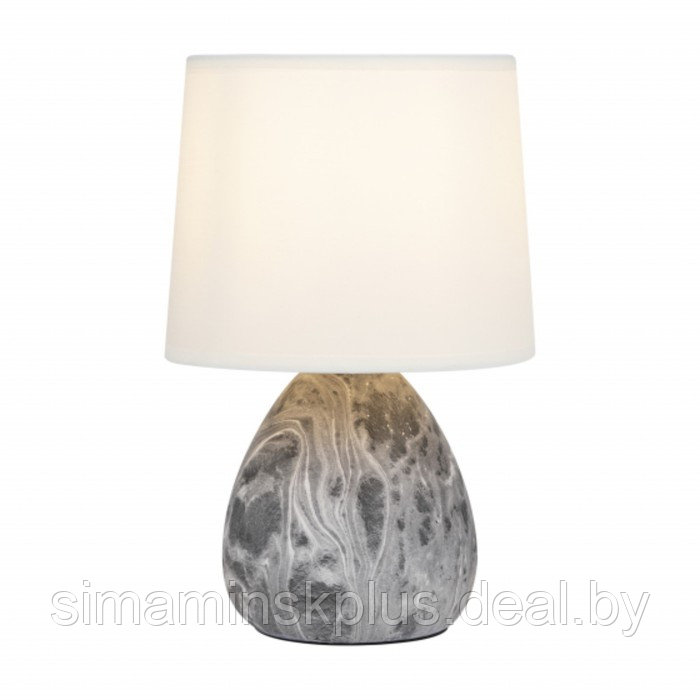 Настольная лампа Rivoli Damaris 1хЕ14, 40 Вт керамика черно-белая с абажуром - фото 1 - id-p225267978