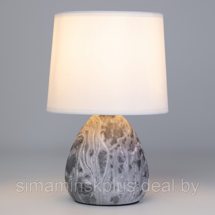 Настольная лампа Rivoli Damaris 1хЕ14, 40 Вт керамика черно-белая с абажуром - фото 4 - id-p225267978