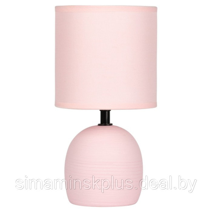 Настольная лампа Rivoli Sheron 1хЕ14, 40 Вт керамика розовая с абажуром - фото 7 - id-p225267979