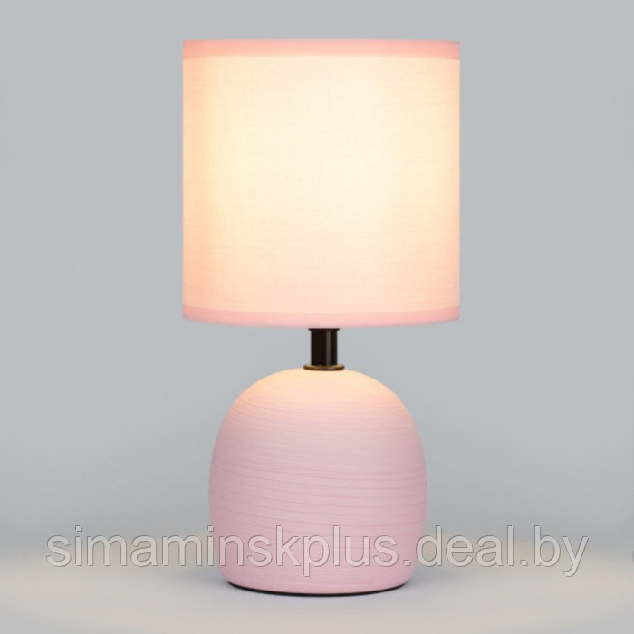Настольная лампа Rivoli Sheron 1хЕ14, 40 Вт керамика розовая с абажуром - фото 8 - id-p225267979