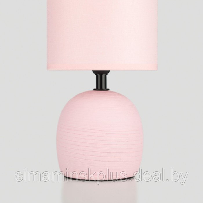 Настольная лампа Rivoli Sheron 1хЕ14, 40 Вт керамика розовая с абажуром - фото 9 - id-p225267979