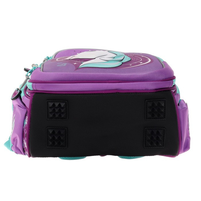 Рюкзак каркасный 35 х 28 х 15 см, Across, наполнение: мешок, пенал, брелок, фиолетовый - фото 6 - id-p225267770