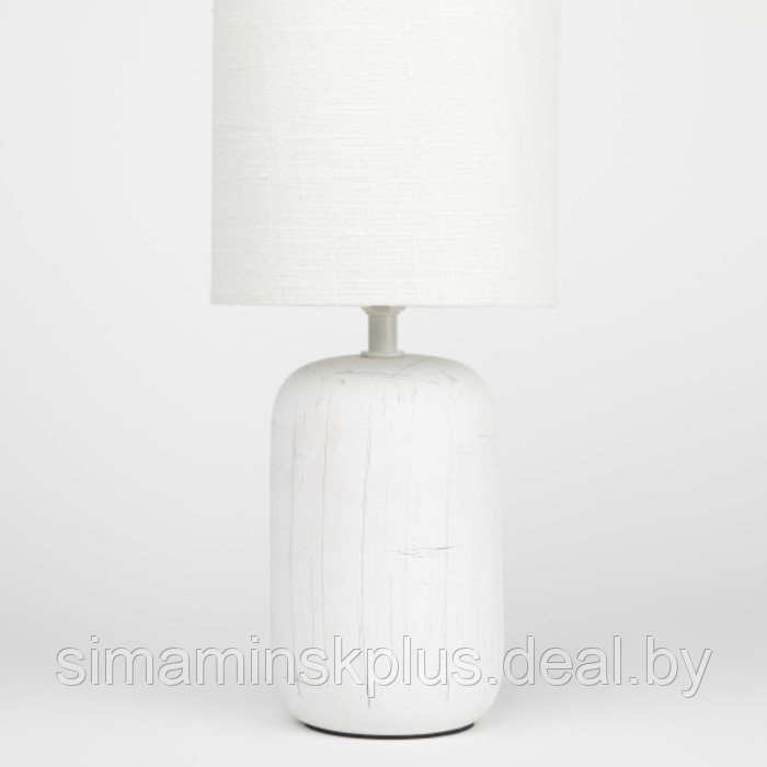 Настольная лампа Rivoli Ramona 1хЕ14, 40 Вт керамика белая с абажуром - фото 3 - id-p225267983
