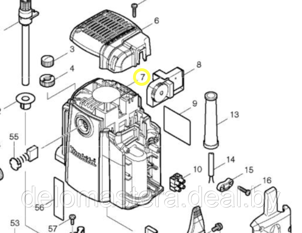 Корпус статора RP1800F,2300FC MAKITA 158977-4