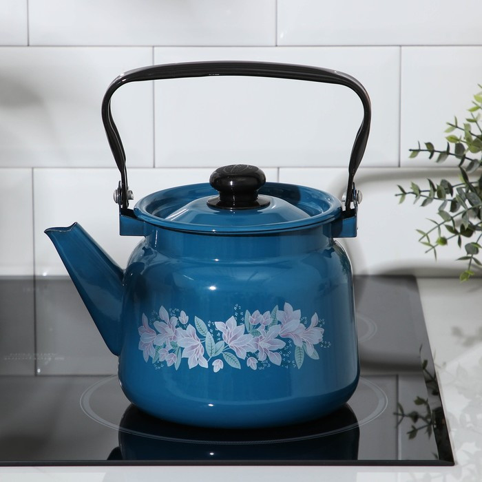 Чайник, 2,3 л, эмалированная крышка, индукция, цвет синий - фото 5 - id-p225269484