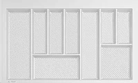 Лоток вкладыш для столовых приборов 800 TRAY 750*490 белый