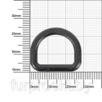 Полукольцо 20мм D2005 черн (Q)