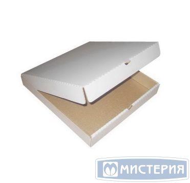 Коробка для пиццы 360х360х40 мм, бел., микрогофрокарт.Т-11 Е 50 шт/упак - фото 1 - id-p218804490