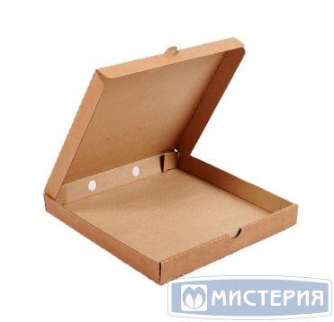 Коробка для пиццы 400х400х40 мм, крафт, микрогофрокарт.Т-11 Е, 50 шт/кор 50 шт/упак - фото 1 - id-p218321225