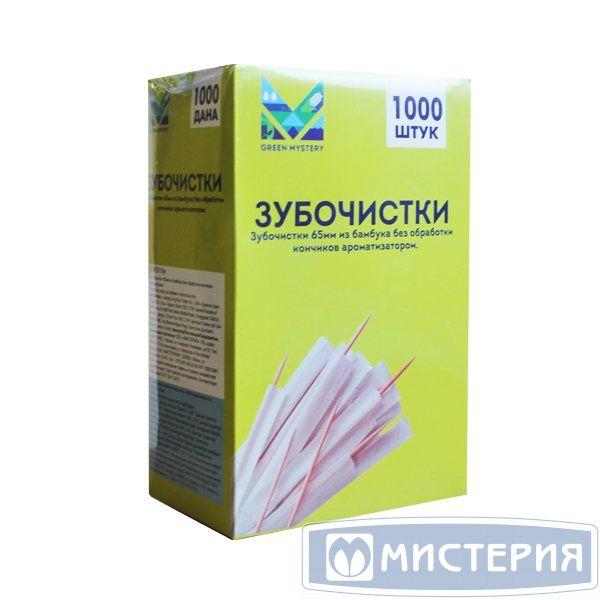 Зубочистки д/серв., 65мм, в инд. бум. упаковке, бамбук, 1000 шт/уп 1 000 шт/уп 40 уп/кор - фото 1 - id-p212276474