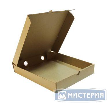 Коробка для пиццы 250х250х40 мм, крафт, микрогофрокарт.Т-11 Е, 50 шт/кор. - фото 1 - id-p215116876