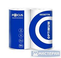 Бумага туалетная Focus Optimum, 2сл. 4 рул. 4 рул/уп 14 уп/кор