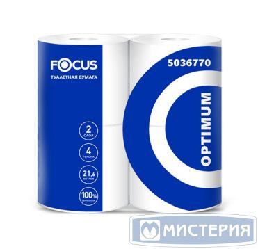 Бумага туалетная Focus Optimum, 2сл. 4 рул. 4 рул/уп 14 уп/кор - фото 1 - id-p202765204