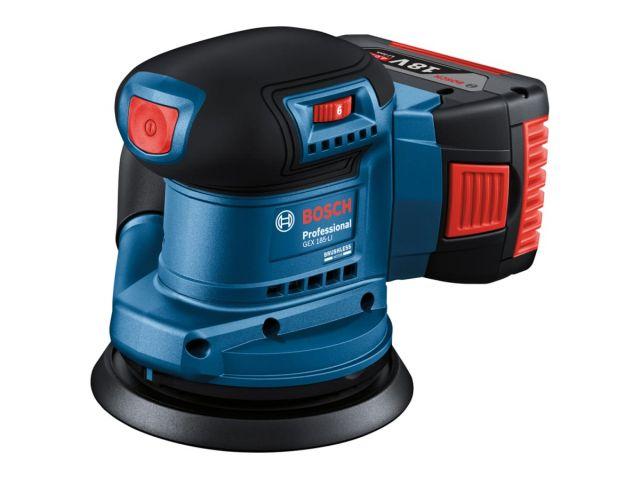 Эксцентриковая шлифмашина BOSCH GEX 185-LI PROFESSIONAL в чем. (,125 мм, 6000 - 10000 кол/мин, регул. об.)