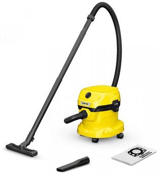 KARCHER Строительный пылесос WD 2 Plus V-12/4/18 1000Вт (уборка: сухая/сбор воды) желтый