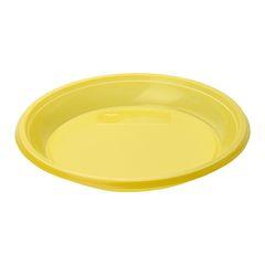 Тарелка одноразовая мелкая десертная d 167 мм желтая ПС 50шт/уп 1600шт/кор - фото 1 - id-p206461394