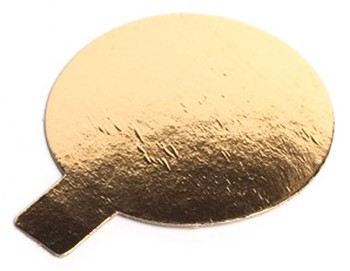 Сольерка (подложка) с держателем золо д.75/80мм толщина 0.8мм круглая Finn 80(0.8) 100шт/упак - фото 1 - id-p209648188