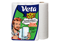 Полотенца бумажные VETA POP ART двухслойные 100% целлюлоза