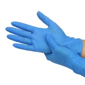 Перчатки mediOk OPTIMA нитриловые (производитель Blue Sail) смотровые, цвет Голубой, размер M - фото 1 - id-p207425087