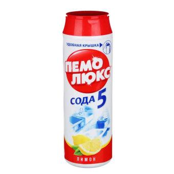 Пемолюкс Лимон Сила-5 Сода эффект (для унитазов,ванн,раковин) 480гр 16шт/кор - фото 1 - id-p202764715