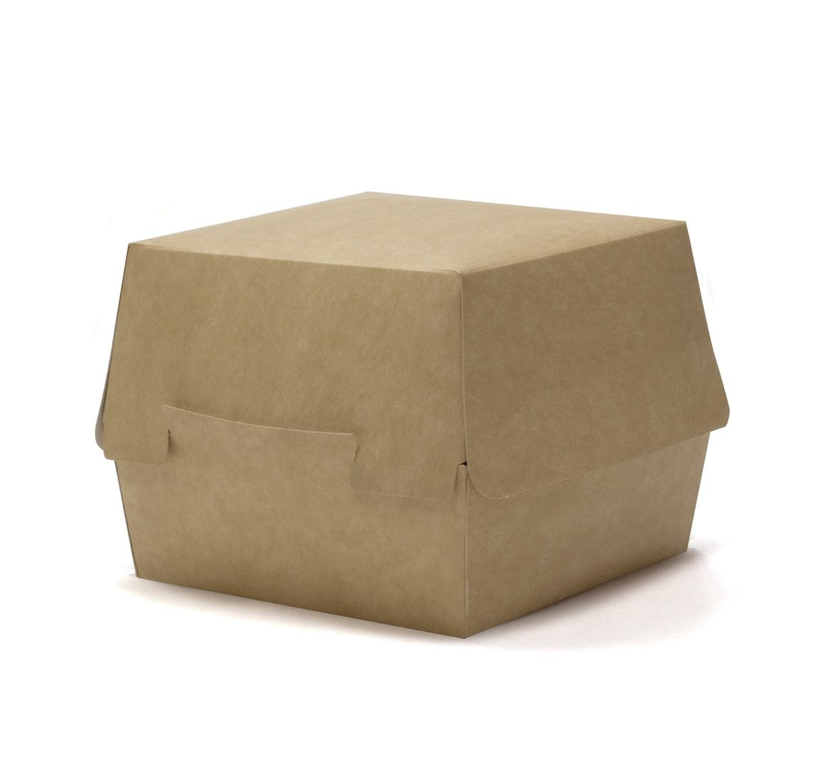 Коробка для гамбургера Saami 120х120х105мм, крафт 320 шт/кор - фото 1 - id-p202765468