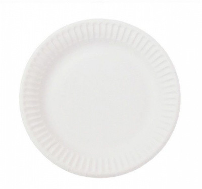 Тарелка бумажная d=230мм Snack Plate, белая мелованная 500 шт/кор - фото 1 - id-p202765469