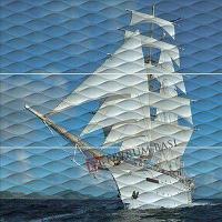 Панно керамическое Kerama Marazzi ALD/A01/3x/13025R Майори Корабль обрезное 900х900 мм
