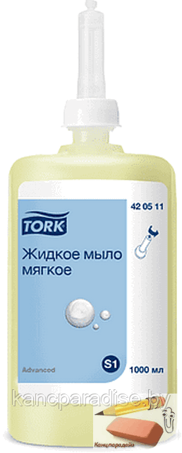Мыло жидкое Tork Advanced, 1 литр, мягкое, S1, арт.420511