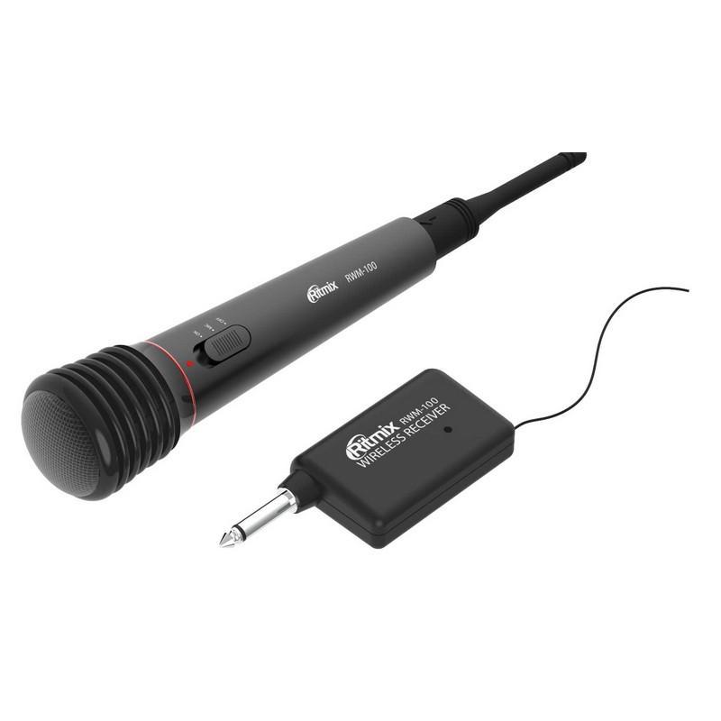 Ritmix RWM-100 Black Беспроводной динамический микрофон - фото 1 - id-p225287336