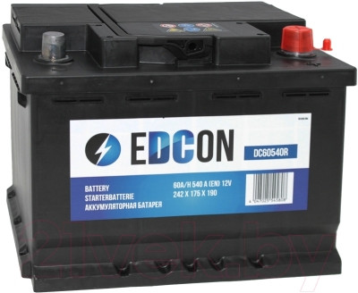 Автомобильный аккумулятор Edcon DC60540R - фото 1 - id-p225292419