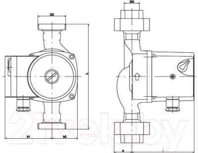 Циркуляционный насос IMP PUMPS GHN 25/80-180 - фото 2 - id-p225299013