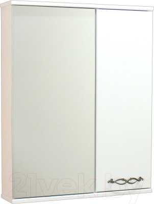 Шкаф с зеркалом для ванной СанитаМебель Джаст 12.600 - фото 1 - id-p225302454