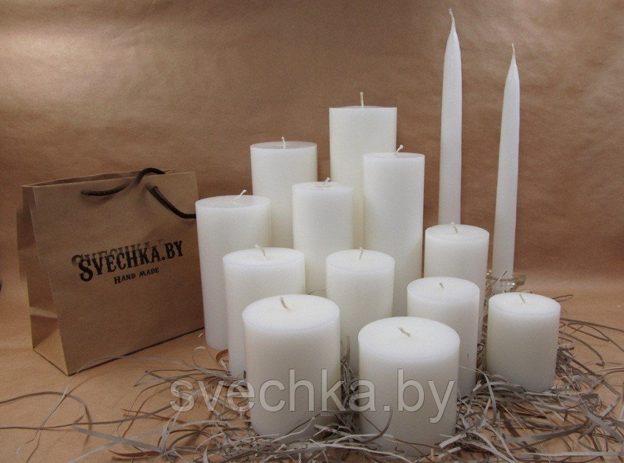 Белые свечи цилиндры Евроклассика - фото 4 - id-p11060315